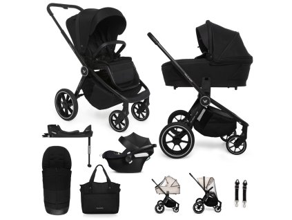 MUUVO SET Kočík 4v1 Quick 4.0 Classic black set + CBX By CYBEX Aton B2 i-Size + základňa