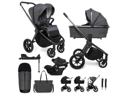 MUUVO SET Kočík 4v1 Quick SE 2 Diamond graphite set + CBX By CYBEX Aton B2 i-Size + základňa