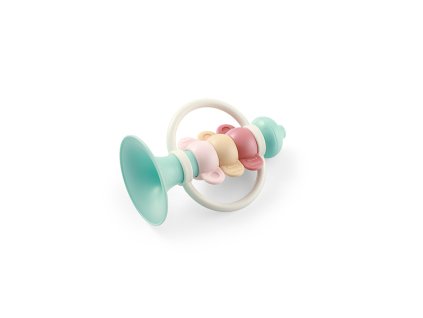 BABYONO Hrkálka s hryzačkou Trumpet 0m+