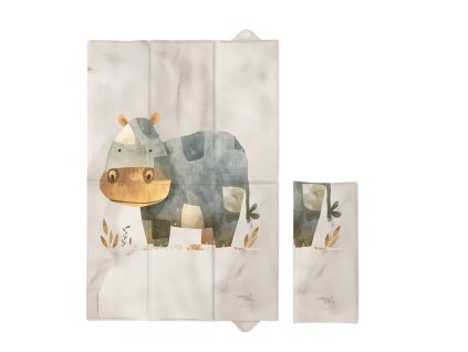 CEBA BABY Podložka prebaľovacia cestovná (60x40) Basic Cosy Hippo