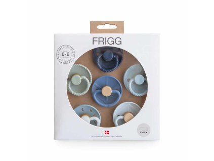 Endless Sea Frigg Pacifier Set 6 Pack Rubber Size 1 p