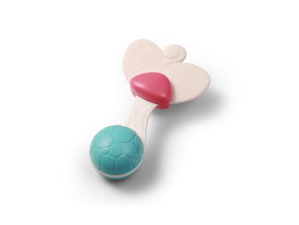 BABYONO Hrkálka s hryzačkou 3m+ Heart