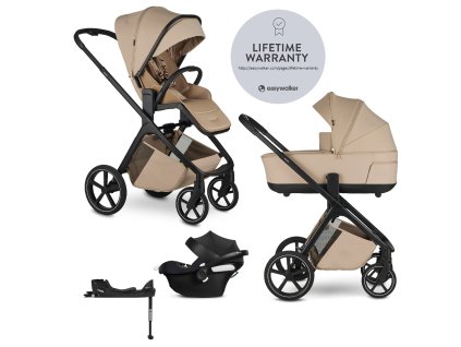 EASYWALKER Kočík kombinovaný Zoey Almond Taupe + CBX By CYBEX Aton B2 i-Size + základňa