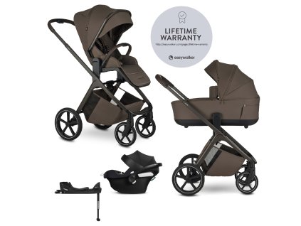EASYWALKER Kočík kombinovaný Zoey Chestnut Brown + CBX By CYBEX Aton B2 i-Size + základňa