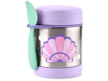 SKIP HOP Spark Style Termoska na jedlo s lyžičkou/vidličkou Mušľa 325 ml, 3r+