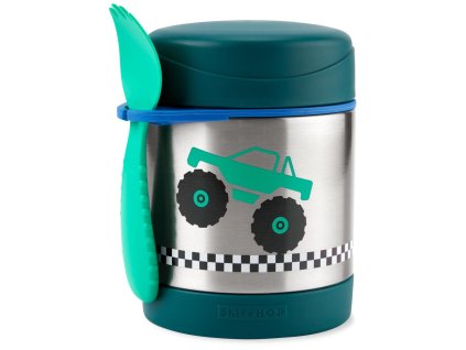 SKIP HOP Spark Style Termoska na jedlo s lyžičkou/vidličkou Monster Truck 325 ml, 3r+
