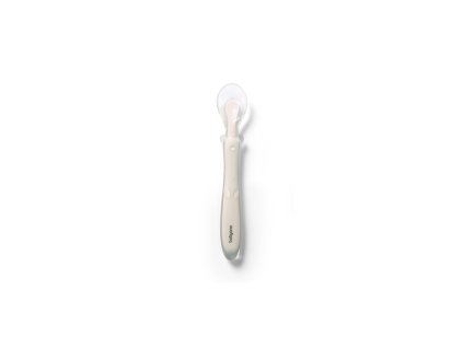BABYONO Lyžička silikónová - beige 6m+