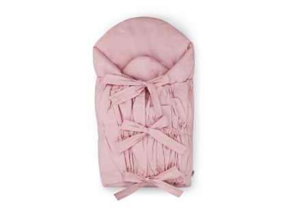 PETITE&MARS Zavinovačka šnurovacia Nurse s pevnou kokosovou vložkou Dusty Pink 75x75 cm