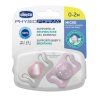 CHICCO Cumlík Physioforma® Micro silikónový 0-2m holka 2 ks