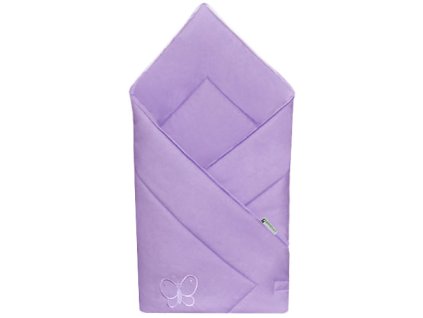 Babyrenka zavinovačka 80x80 Uni violet s výšivkou