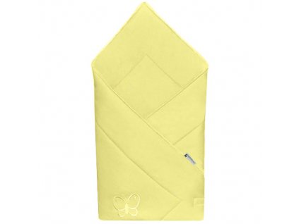 Babyrenka zavinovačka 80x80 Uni yellow s výšivkou