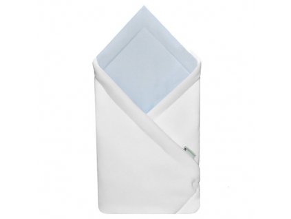 Babyrenka zavinovačka 75x75 Fleece úplet bílá modrá