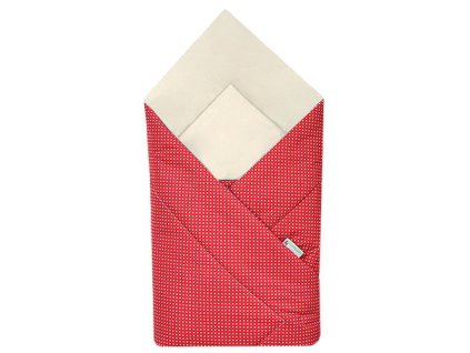 Babyrenka zavinovačka 80x80 Basic Dots Red Natur