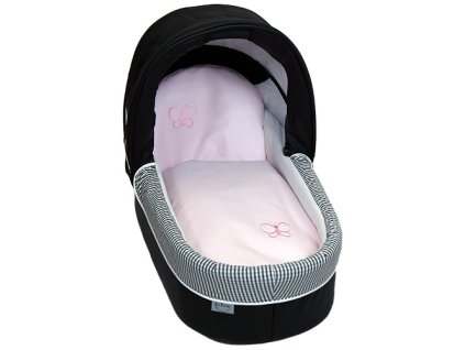 Babyrenka povlečení do kočárku Uni pink s výšivkou