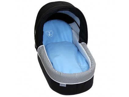 Babyrenka povlečení do kočárku kulaté 35x30,43x52 cm Uni Sky blue s výšivkou