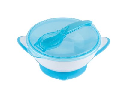 Baby Ono miska 300 ml s přísavkou a lžičkou modrá