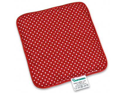 nahrivaci polštářek 15x15 cmribbon dots red