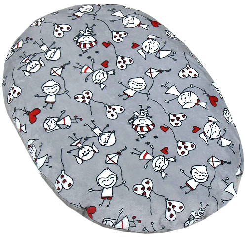 Babyrenka kojenecký relaxační polštář 80x60 cm EPS Minky kids grey KRPMKG430