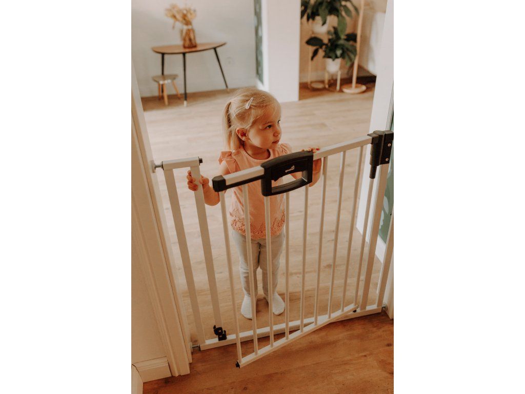 Geuther Zábrana do dveří Easylock Plus 80.5 - 88.5 cm, kovová, white