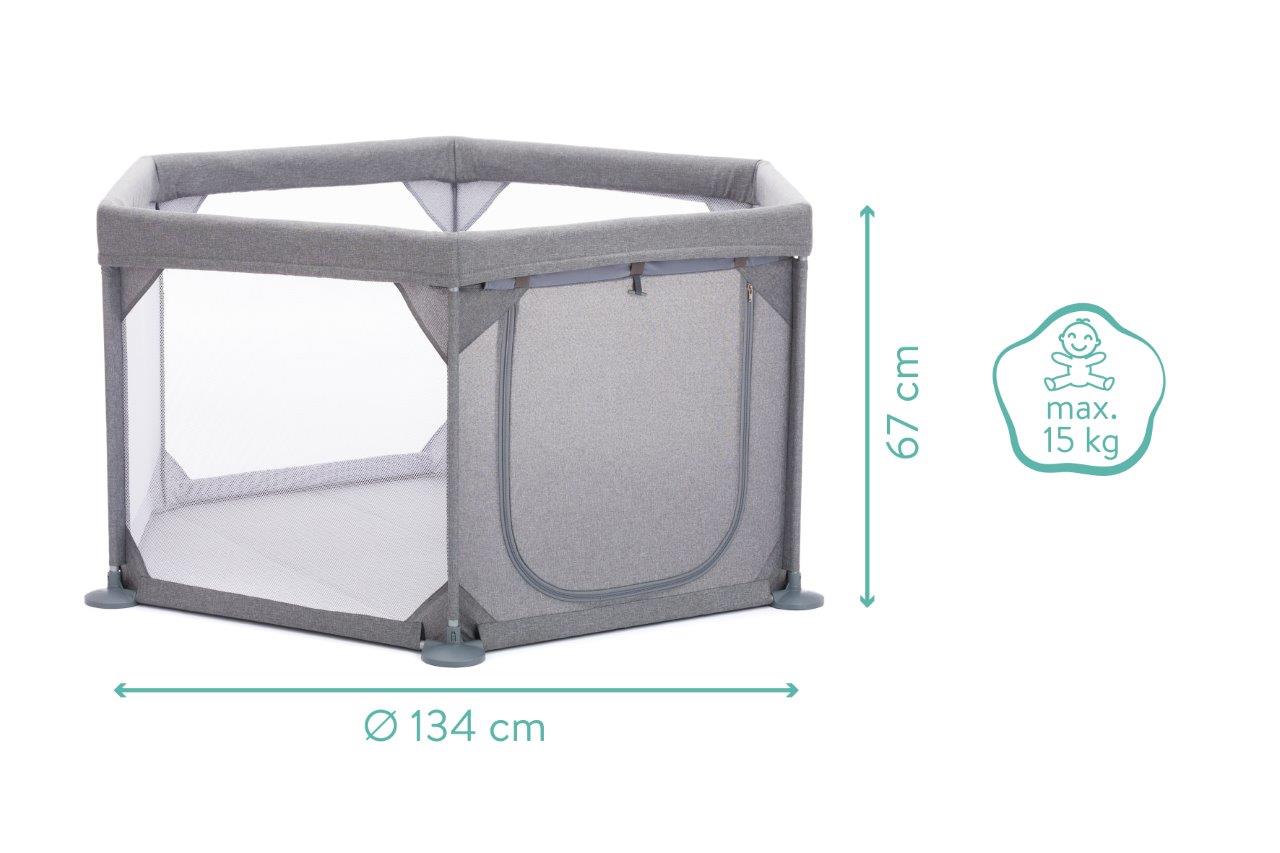 Fillikid Ohrádka Prag šestihranná grey