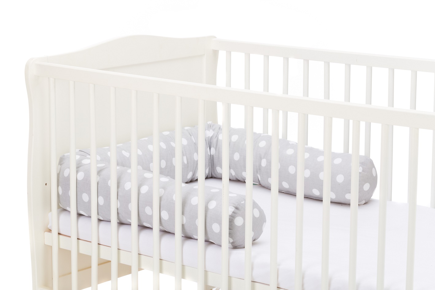 Fillikid Mantinel válec do postýlky Jersey dots grey 190 cm