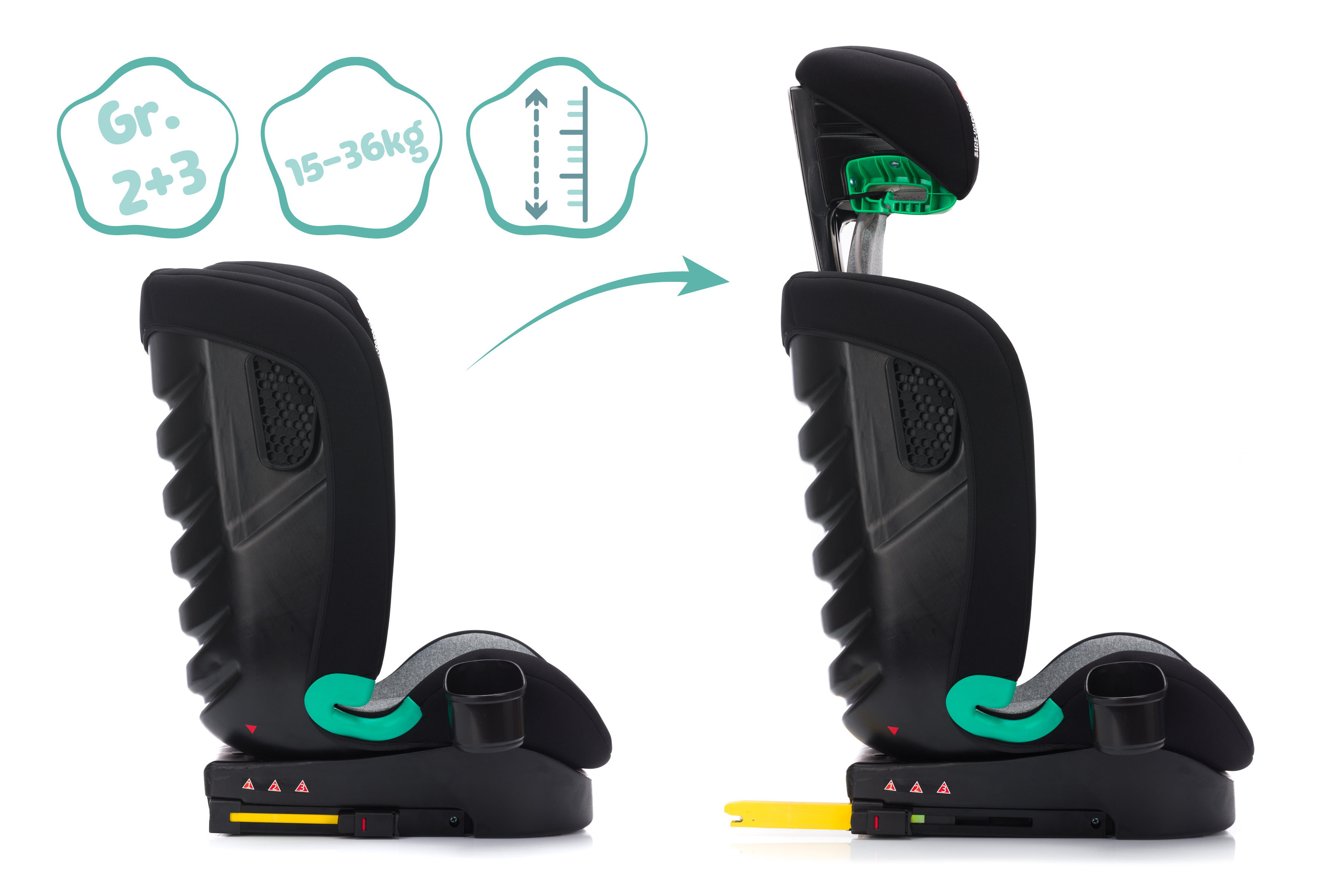 Fillikid Autosedačka Eli Pro Isofix i-size 100-150 cm grey