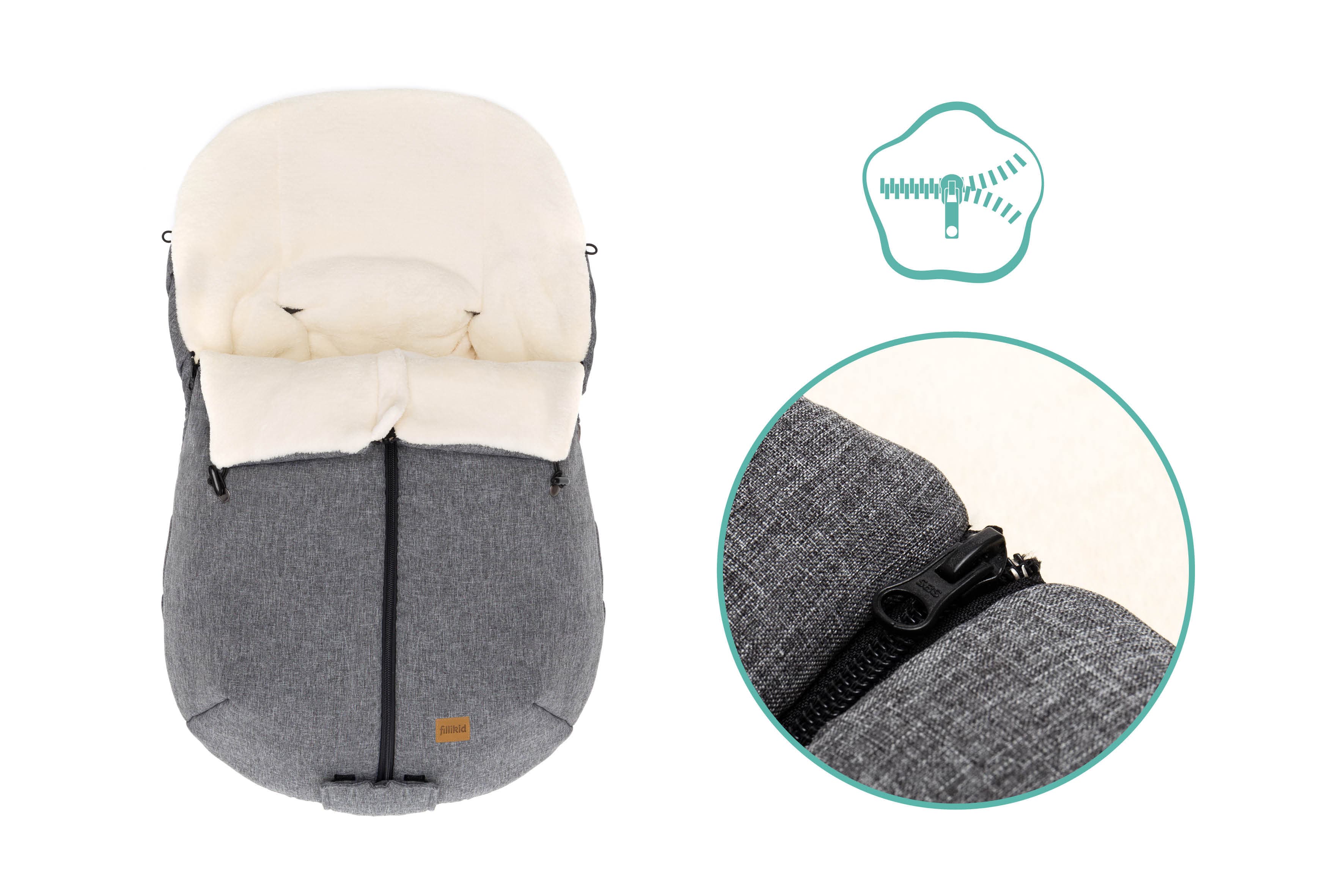 Fillikid Fusak zimní Sella Gr.0 grey melange