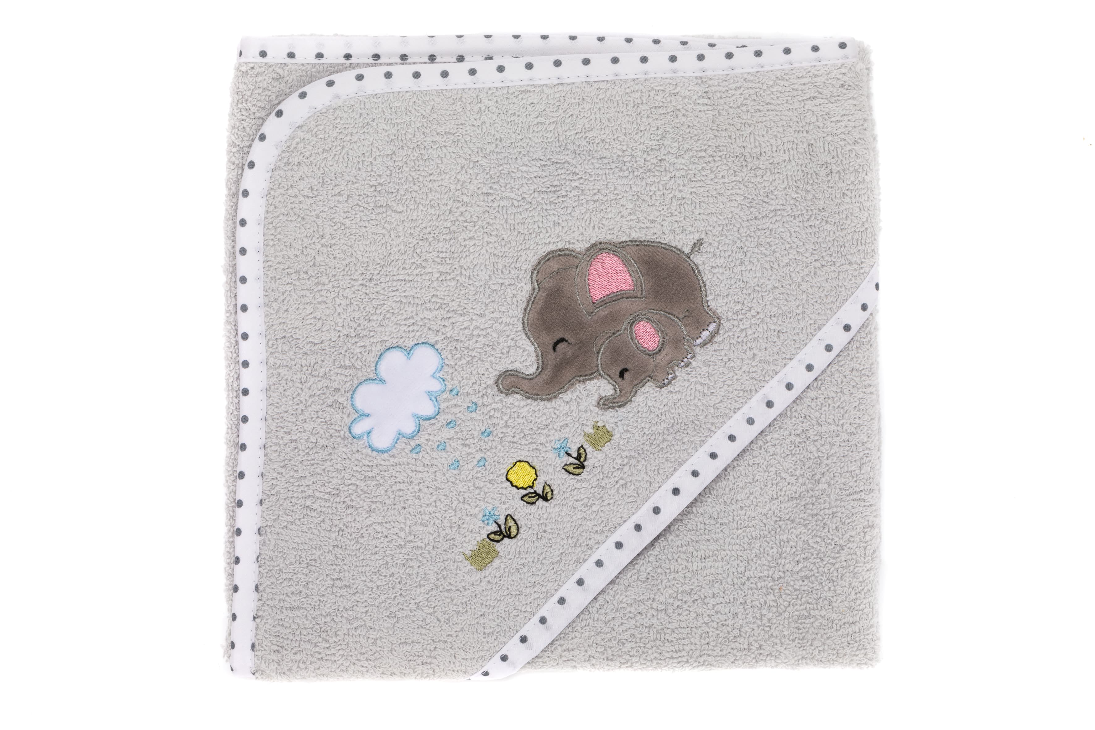 Fillikid Ručník s kapucí elephant grey 75x75 cm