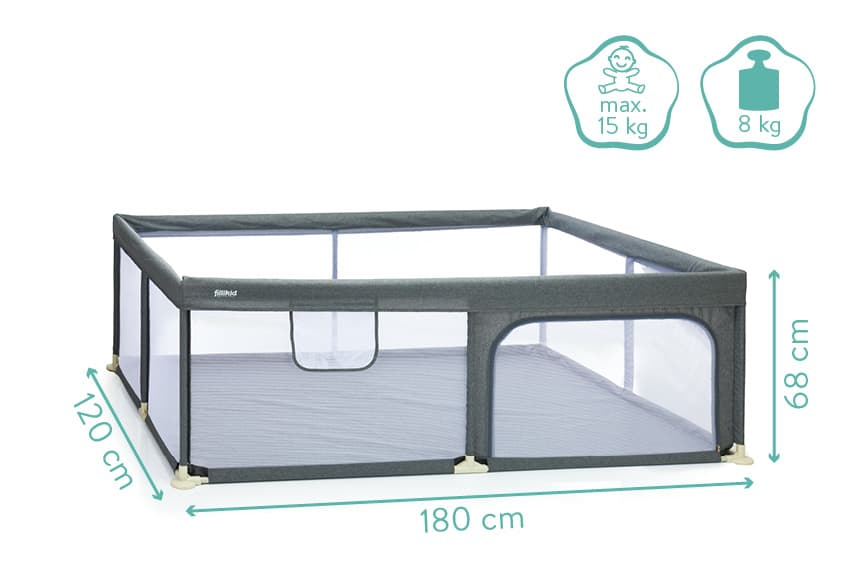 Fillikid Ohrádka Rio XL grey