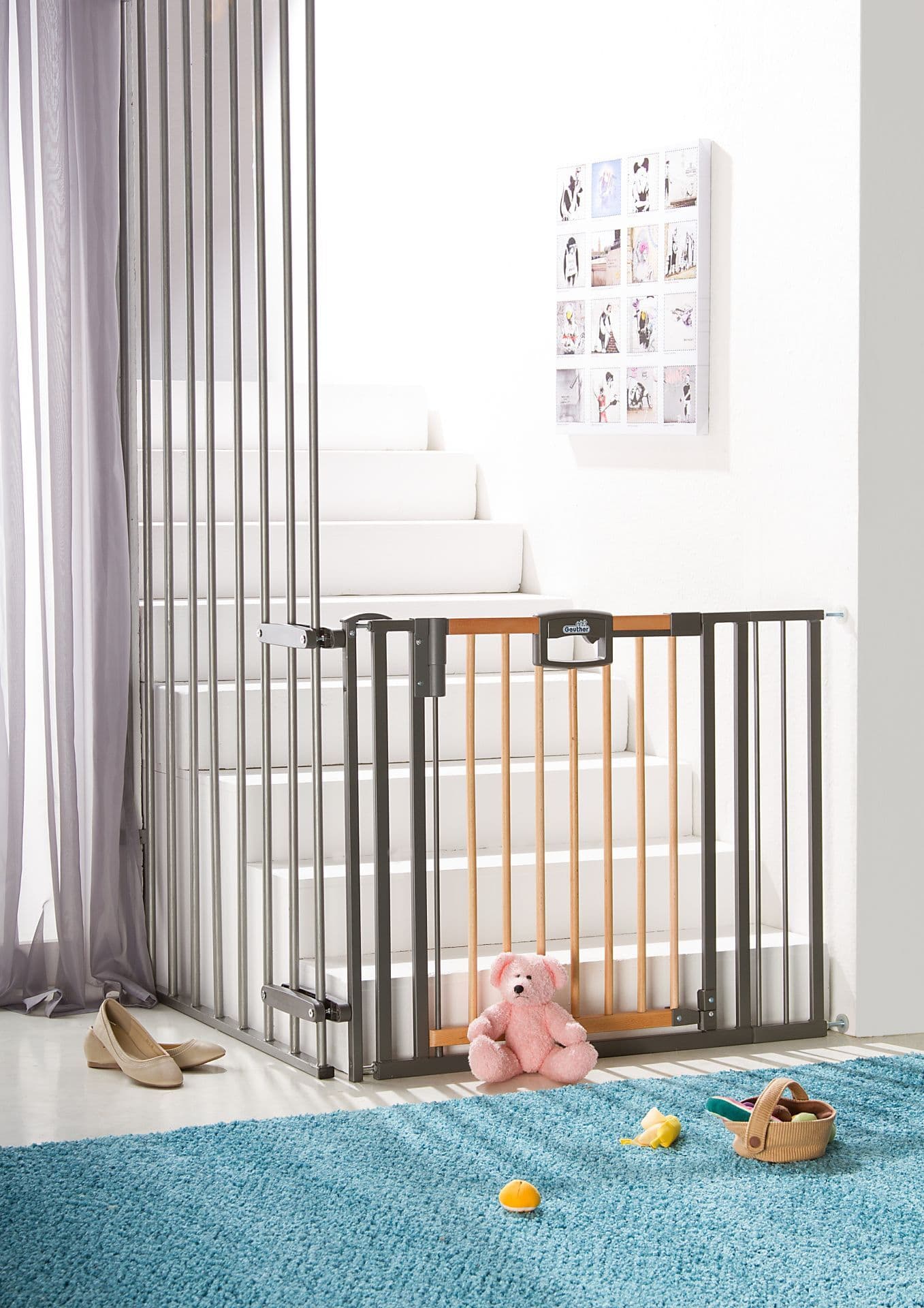 Geuther Schodišťová zábrana Easylock Plus 84.5 - 92.5 cm