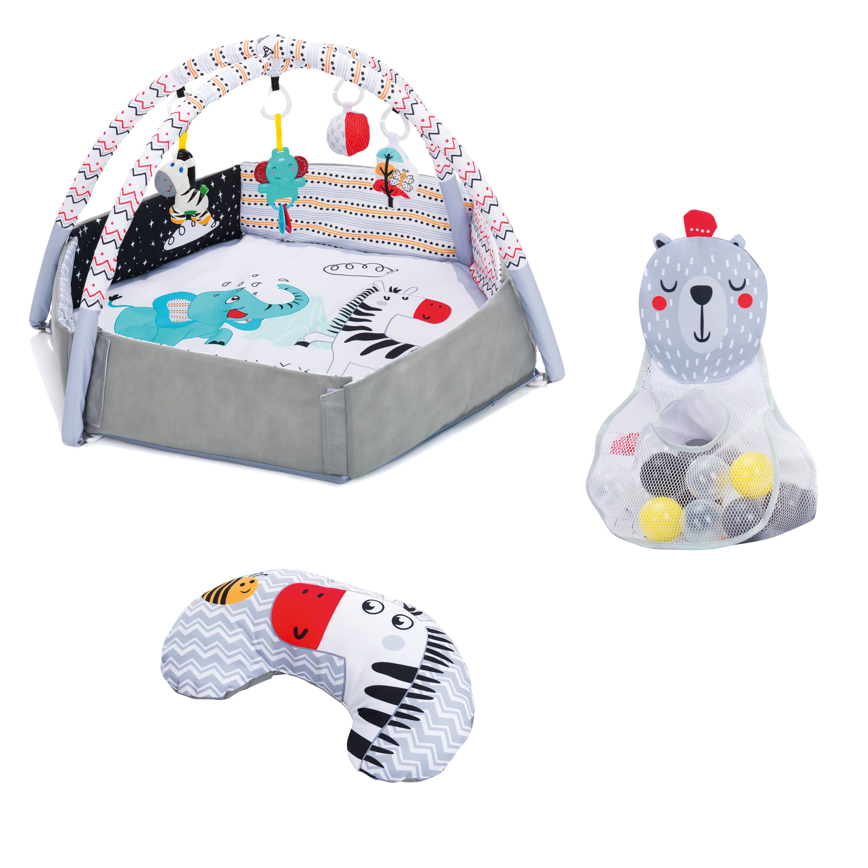 Fillikid Deka s hrazdou s míčky grey