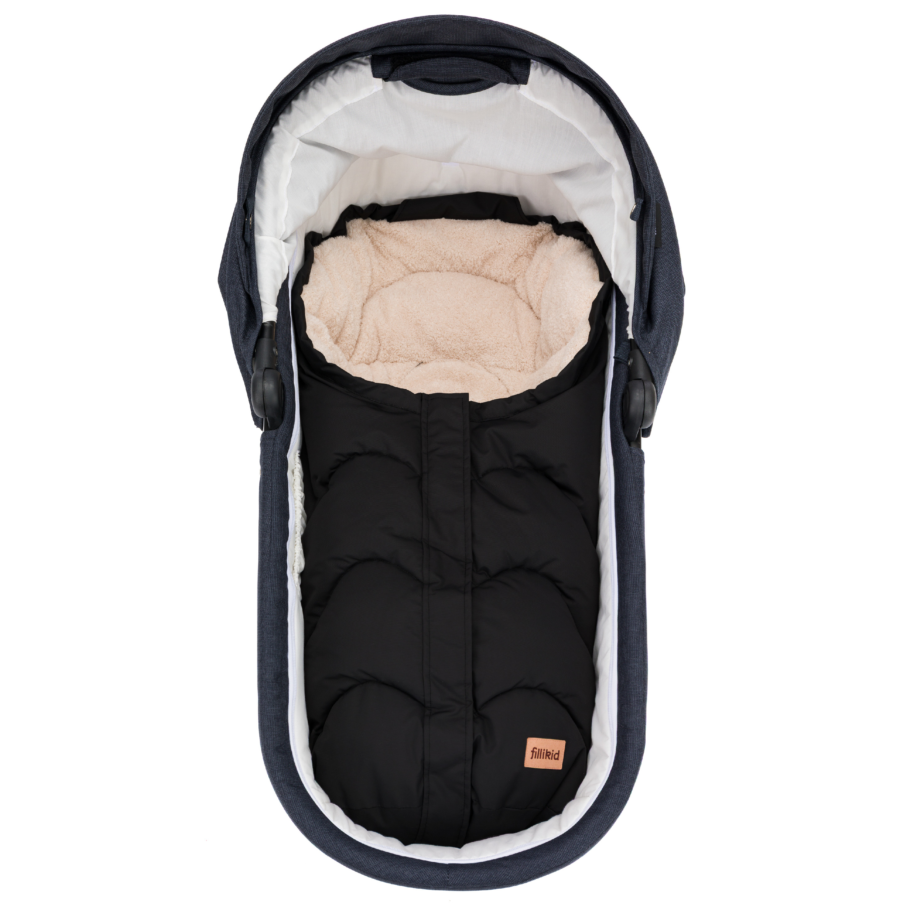 Fillikid Fusak zimní Torre Gr.0 black, teddy plush