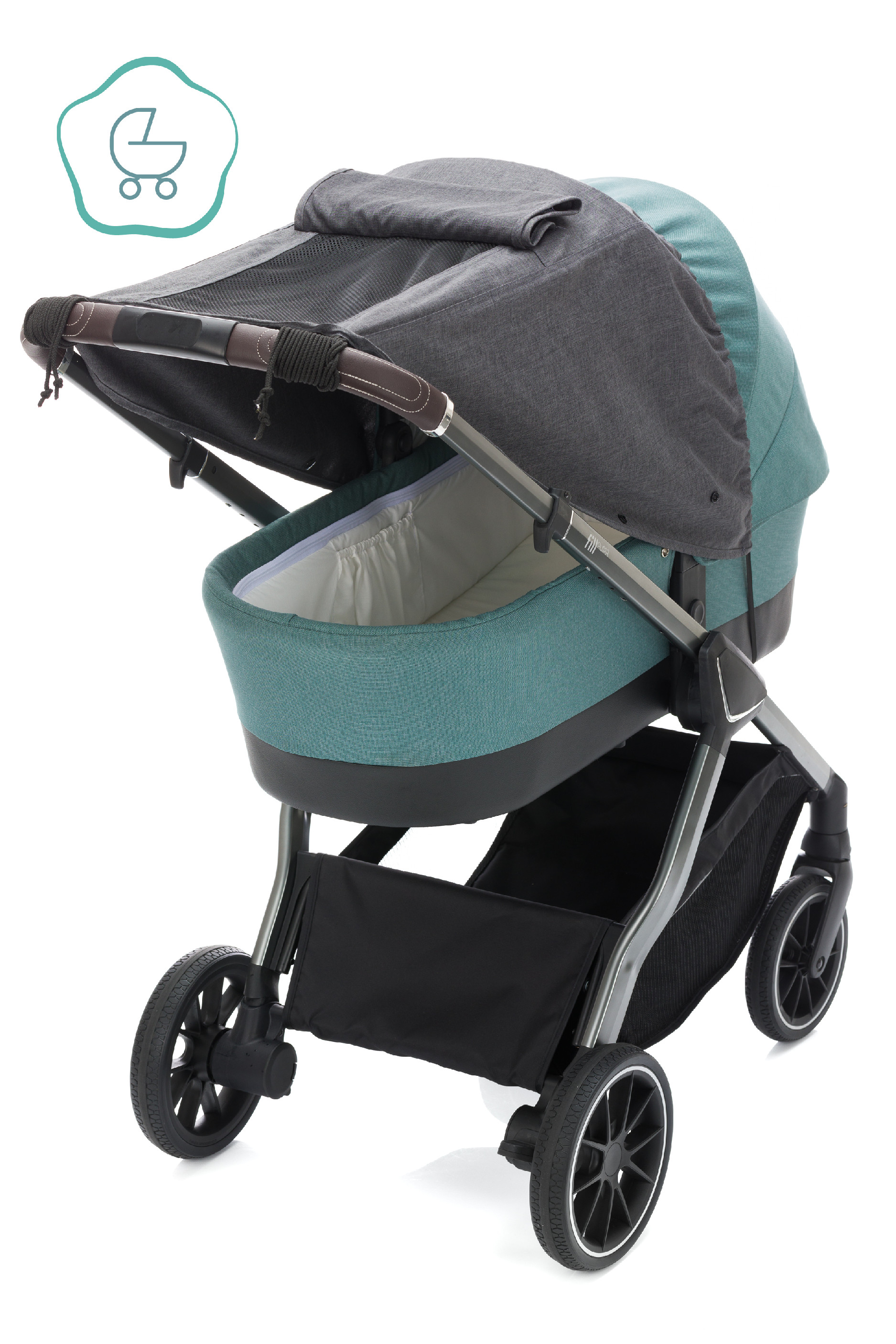 Fillikid Sluneční clona na kočárek Deluxe grey melange