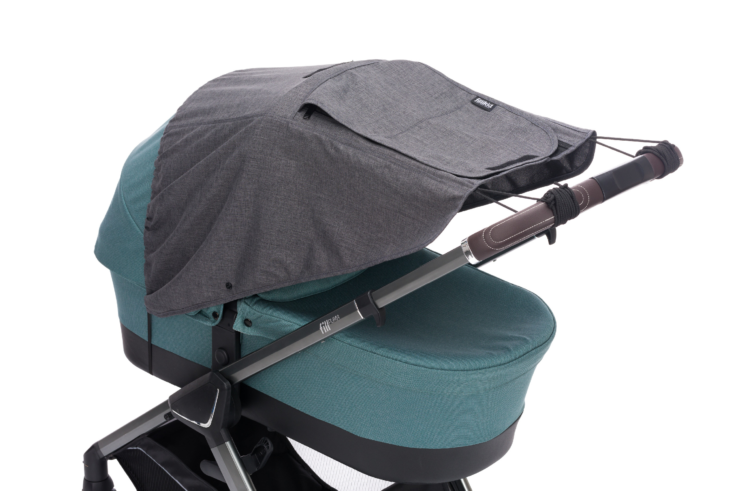 Fillikid Sluneční clona na kočárek Deluxe grey melange