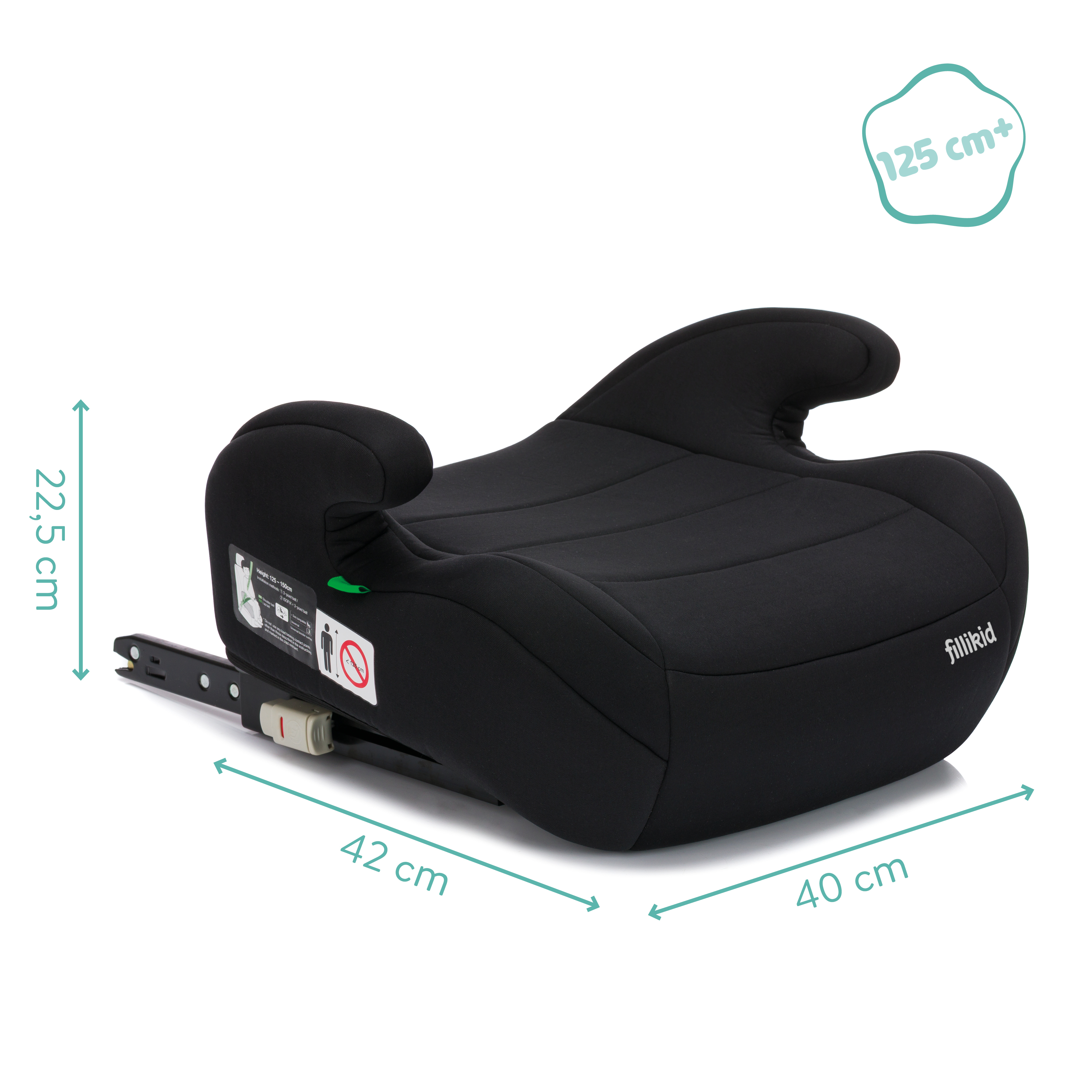 Fillikid Podsedák Flow Fix isofix black