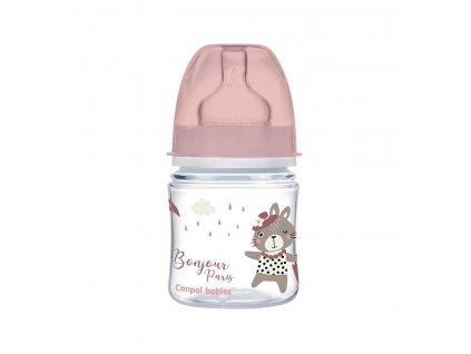 Canpol babies Dojčenská antikoliková fľaša široká EasyStart 120 ml 0m+ Bonjour Paris