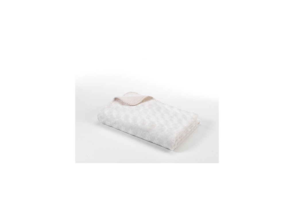 Dětská deka double fleece oboustranná 75x100 off white