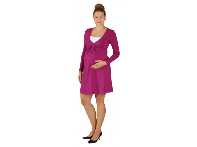 Těhotenské a kojící šaty Rialto Lovende fialové 0424 (Dámská velikost 36)