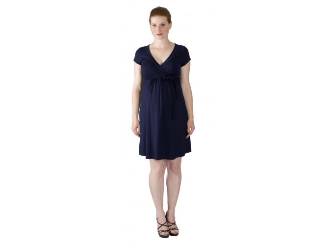Těhotenské a kojící šaty Rialto Larochette tmavě modré 0466 (Dámská velikost 36)
