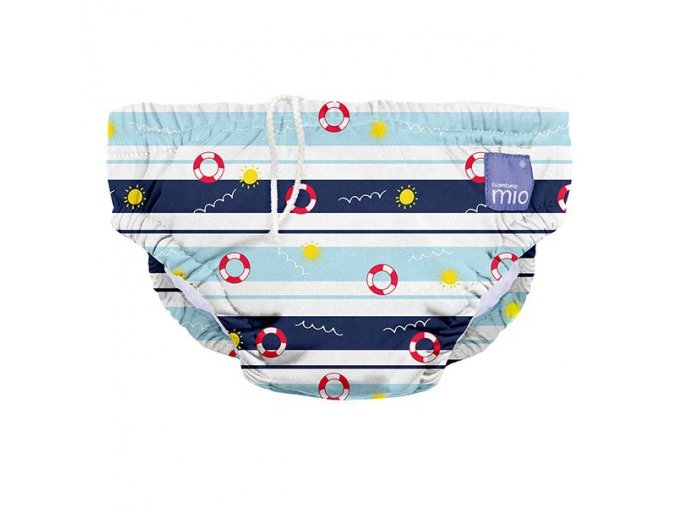 modré kojenecké plavky velikost S 5-7 kg swim nappy all aboard