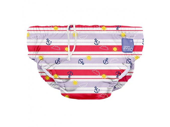 červené kojenecké plavky velikost S 5-7 kg swim nappy anchors away