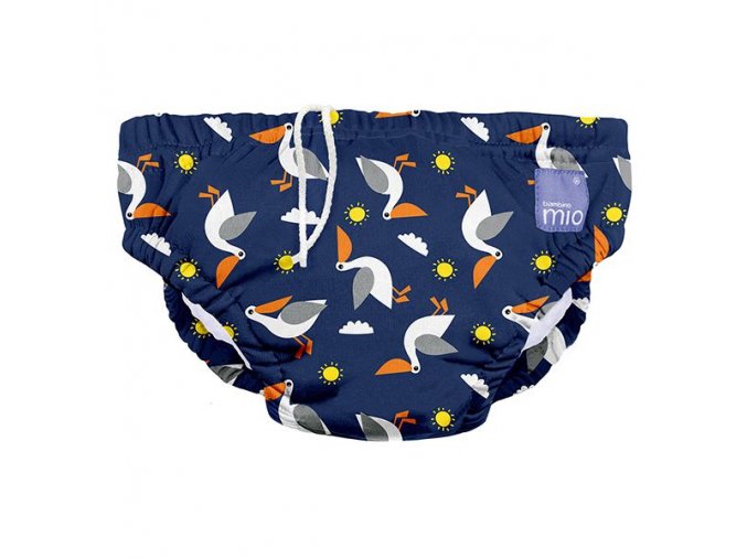 modré kojenecké plavky velikost S 5-7kg swim nappy pelican pier