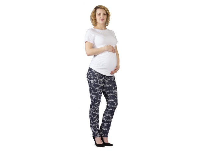 Těhotenské riflové kalhoty Rialto Steiny žíhaná džínovina 0559 (Dámská velikost 36)
