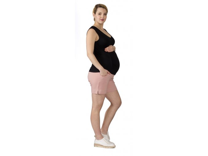 Těhotenské teplákové šortky Rialto Son starorůžové  0555 (Dámská velikost 36)