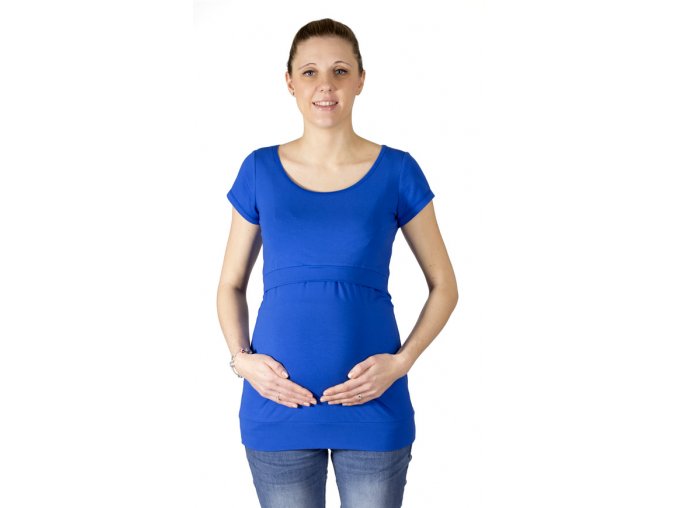kojící a Těhotenské tričko Rialto Denisa, kobalt modrá 0442 (Dámská velikost 36)