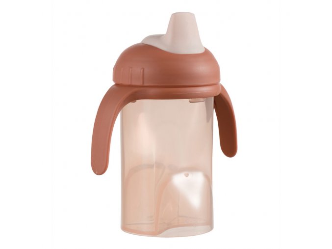 Učící dětský hrneček s pítkem Difrax růžový