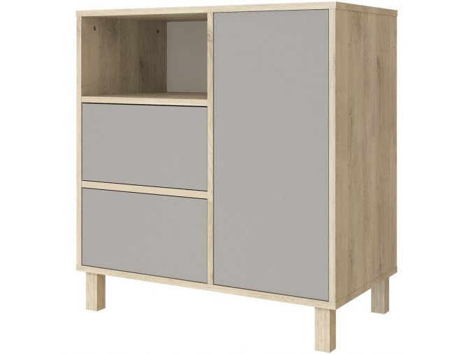 komoda do dětského pokoje Wing Grey Oak Grey komoda