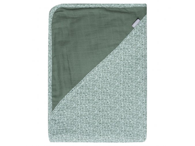 Mušelínový ručník s kapucí bambus Bébé-Jou Sepp zelený