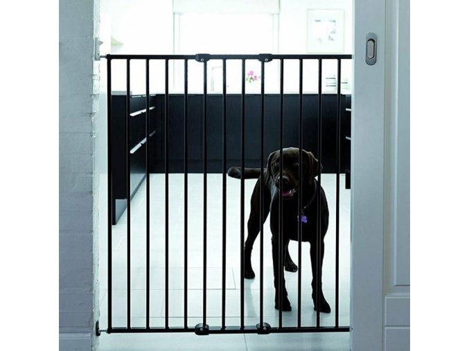 DogSpace Charlie extra vysoká prodlužovací brána 62-107cm, šroubovací, kov černá62.5 106 charlie