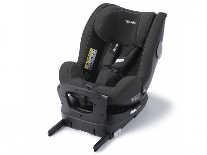 Černá dětská autosedačka Recaro Salia 125 kid Fibre Black i-Size, od 3 měsíců do 7 let, otočná o 360°